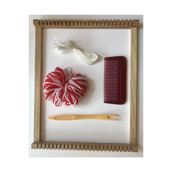 Ahşap Halı Dokuma Seti İş Eğitimi Halı Dokuma Tezgahı