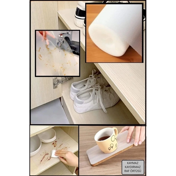 AKSAN AVM 45 X 5 MT EVA RAFLIK KAYMAZ ÇEKMECE RAF ÖRTÜSÜ KAYDIRMAZ ŞEFFAF ÖRTÜ MUTFAK DÜZENLEME