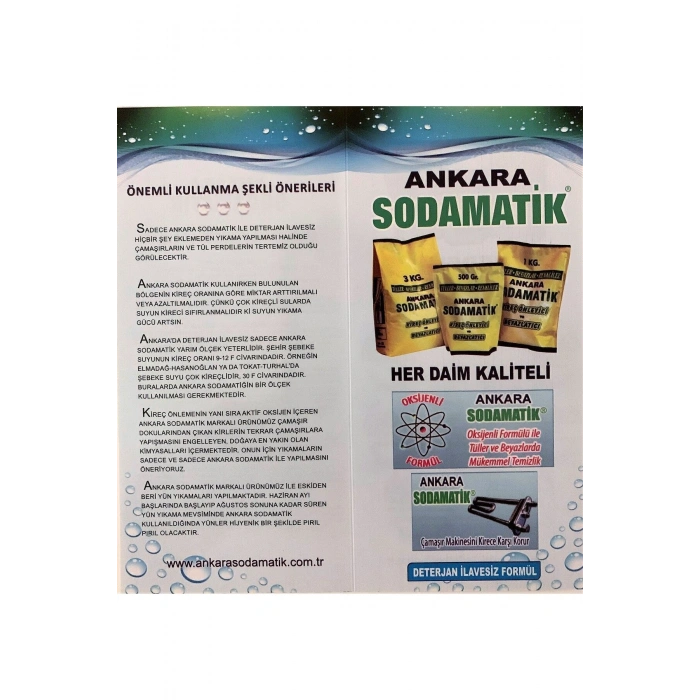 Ankara Sodamatik 1000 gr Kireç Önleyici ve Beyazlatıcı