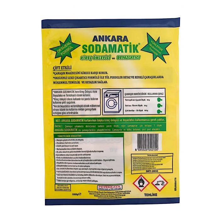 Ankara Sodamatik 1000 gr Kireç Önleyici ve Beyazlatıcı