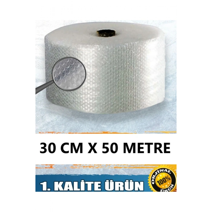 Balonlu Ambalaj Naylonu Pat Pat Havalı Naylon Balonlu Naylon 30 Cm X 50 Metre Pıt pıt Patpat