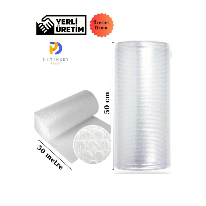 Balonlu Naylon 1 .sınıf Balonlu Poşet Patpat Havalı Naylon Pat Pat Ambalaj - 50cm X 50metre