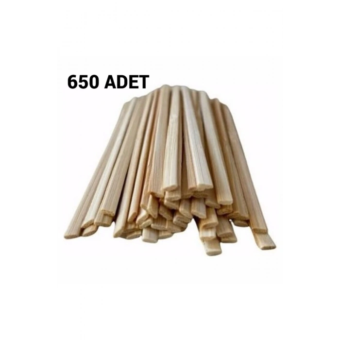 Bambu Tahta Ahşap Karıştırıcı 650 Adet Kokusuz