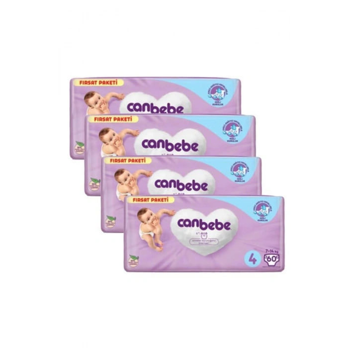 Bebek Bezi 4 Maxi Beden 60 Adet 4 Paket