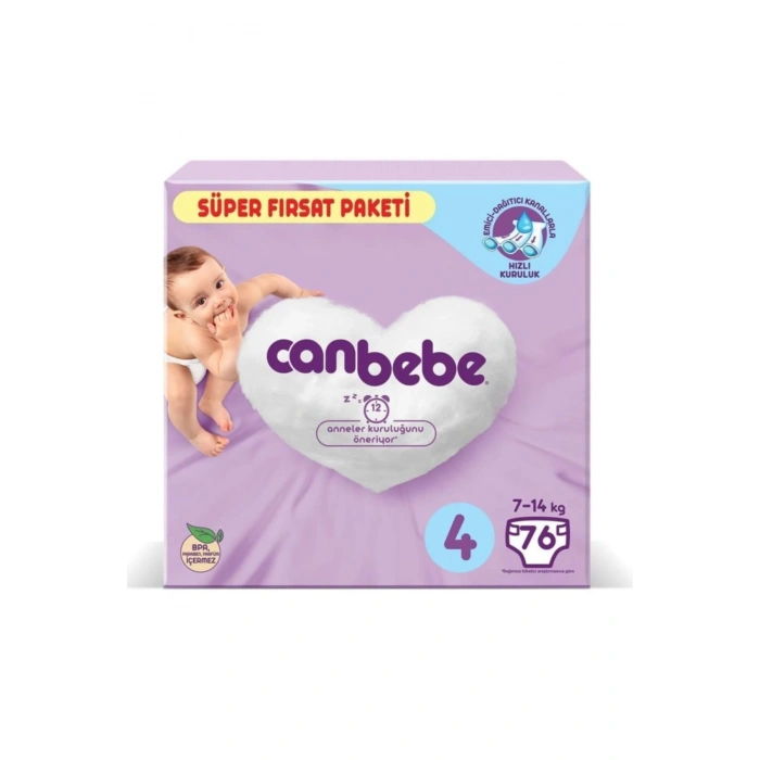 Bebek Bezi Süper Fırsat Paketi 4 Numara 7-14 Kg 76 Adet