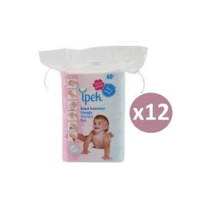 Bebek Temizleme Pamuğu 60 Adet X 12 Paket