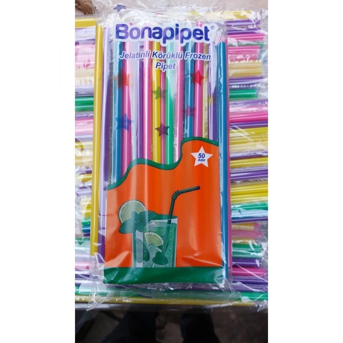 Bonapipet Pipet Körüklü Jelatinli Frozen Kalın 50 Adet Karışık