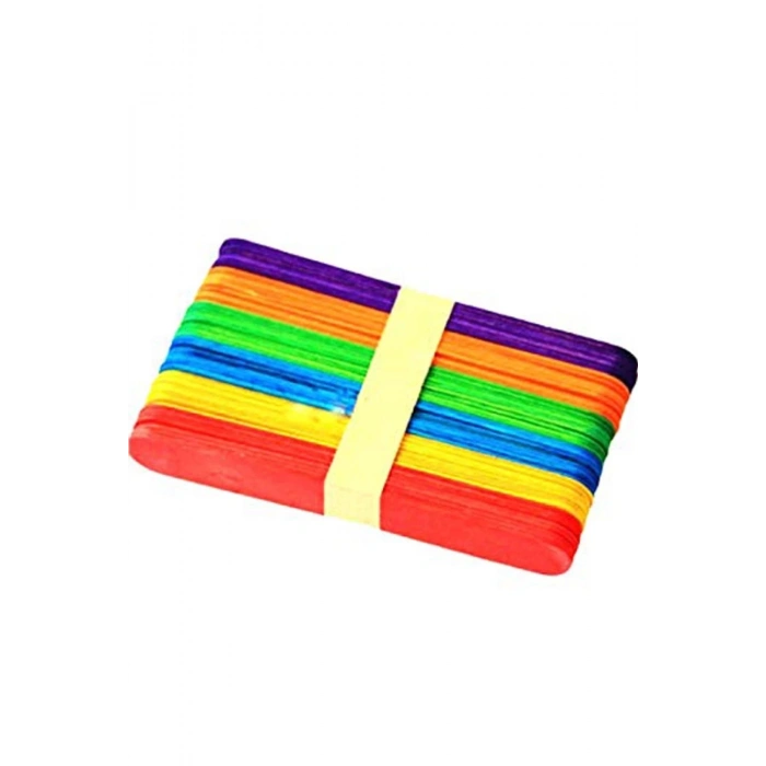 Bs69 Ahşap Küçük Boy Dil Çubuğu Renkli