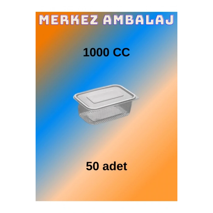Buzdolabı Saklama Kabı Plastik Sızdırmaz Kap 1000gr 50 Adet