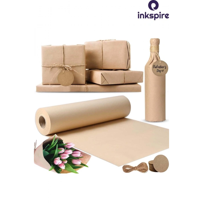 Çeyiz Kağıt Set 10 Adet 70x100 80 gr Saman Kraft Kağıt 2 Adet Jüt İp 1 Adet Falçata 1 Adet Koli Bant