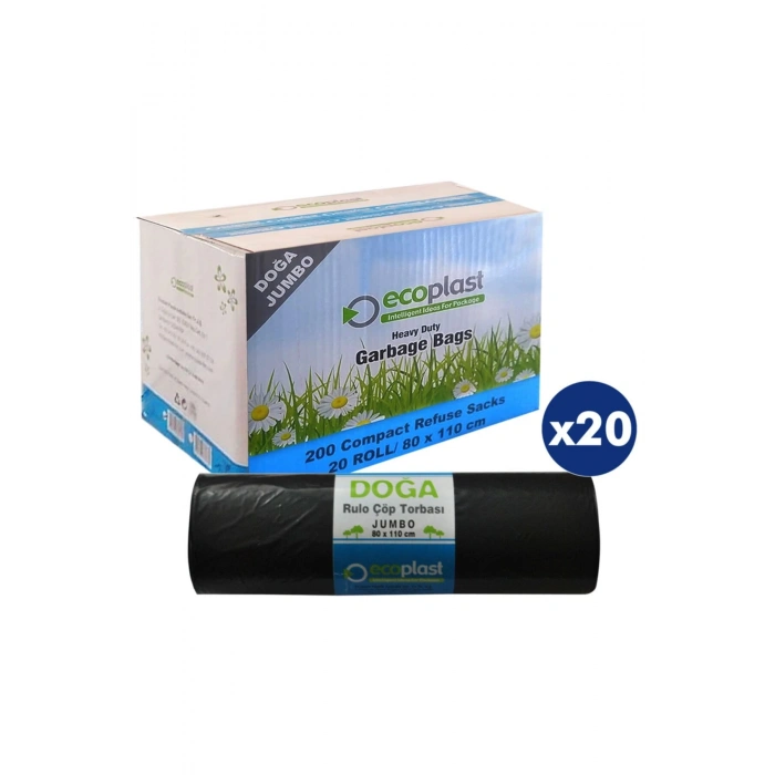 Doğa Çöp Torbası Jumbo 80x110 Cm 90 Lt 20x10lu (200 Adet)