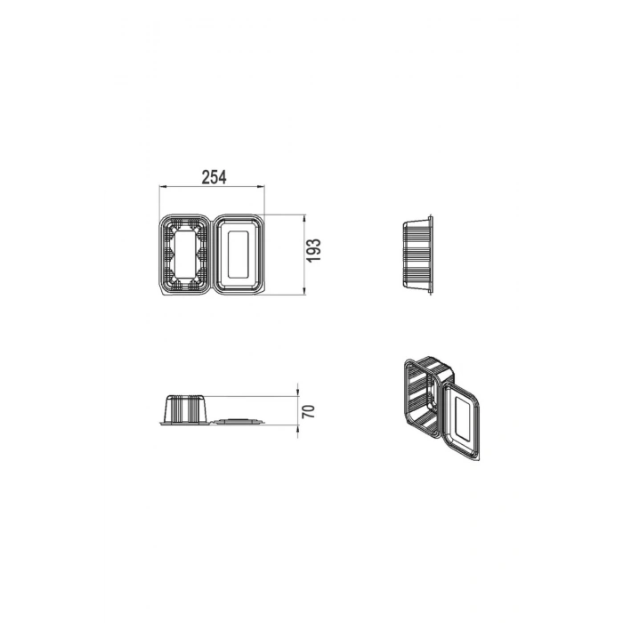 Düz Kapak Sızdırmaz 1000 Cc - 100 Adet
