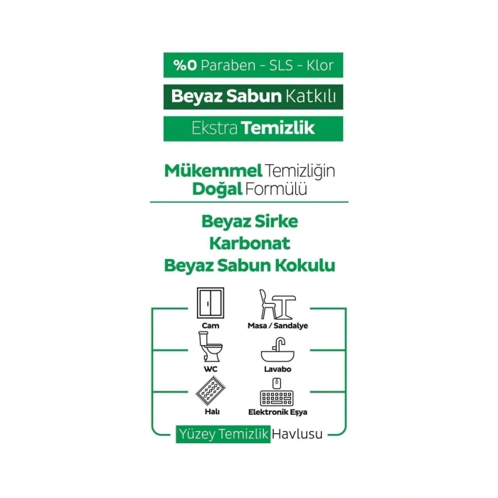 Easy Clean Beyaz Sabun Katkılı Yüzey Temizlik Havlusu 4x100 (400 YAPRAK) Intermop Slim Bez