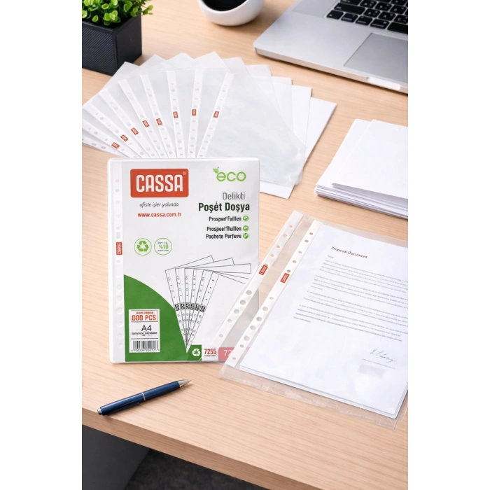 1000 ADET Delikli Poşet Dosya 100lü X 10paket