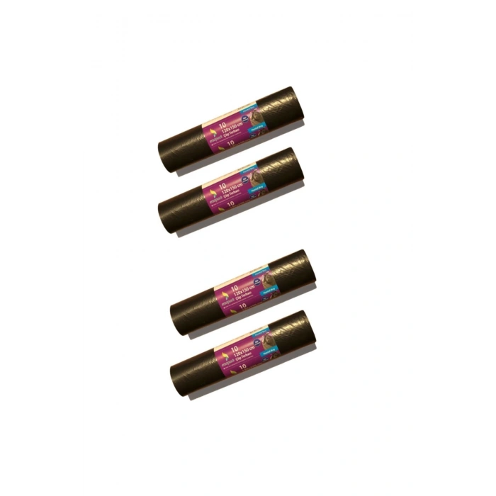 Endüstriyel 120x150cm Çöp Torbası 10lu Hantal Boy X 4 Adet