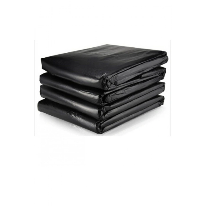 Endüstriyel Jumbo Boy Dökme Çöp Torbası - 80 X 100 Cm. - 250 Mikron - Kalın - 20 Kg. - Siyah - Torba