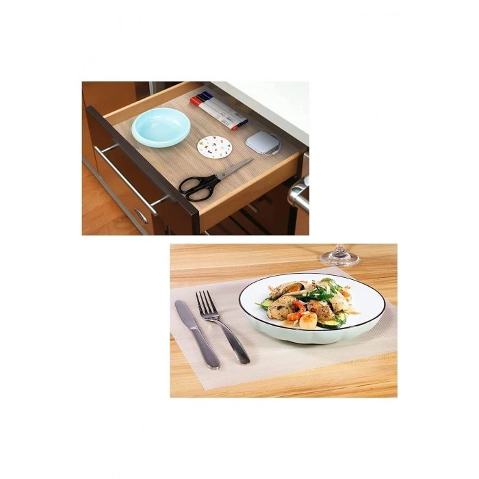 Eva Kaymaz 45cm X 10 Metre Şeffaf Kaymaz Raf Dolap Içi Ve Çekmece Içi Örtüsü