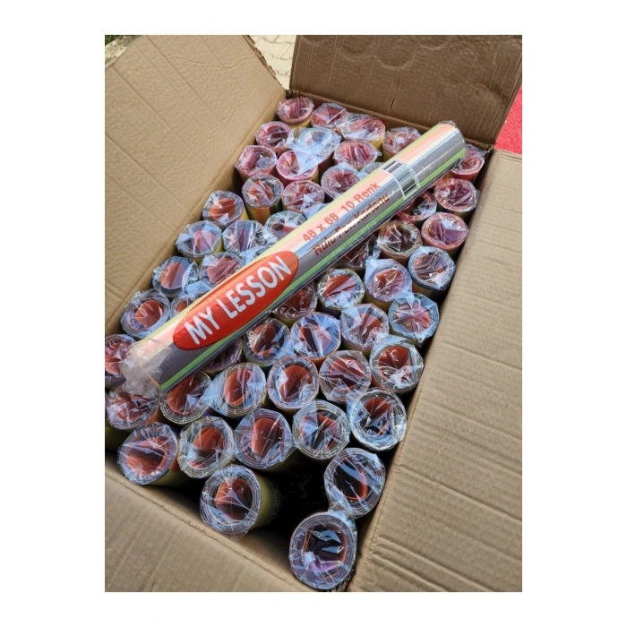 Fon Kartonu 48x68 Cm 600 Adet Karışık 10 Renk X 60 Rulo 600 Adet