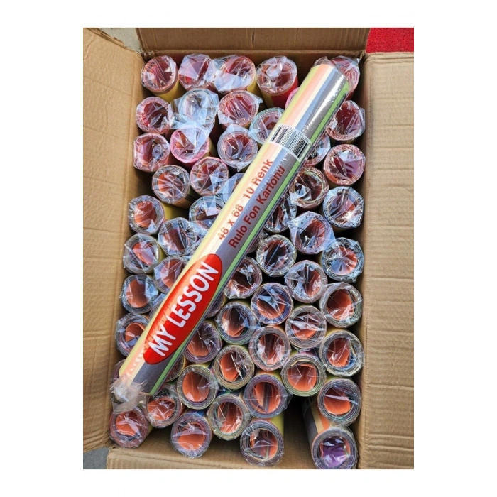 Fon Kartonu 48x68 Cm 600 Adet Karışık 10 Renk X 60 Rulo 600 Adet