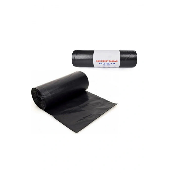 Hantal Boy Çöp Torbası 100x150 Cm, 600gr Siyah Çöp Poşeti