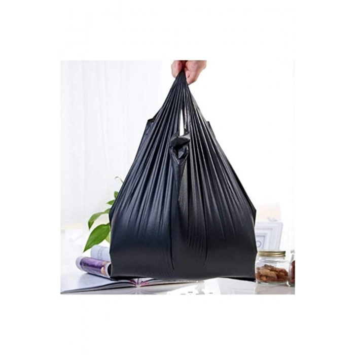 Hışır Atlet Poşet Renk Siyah Orta Boy 28x50 Cm 1 Kg