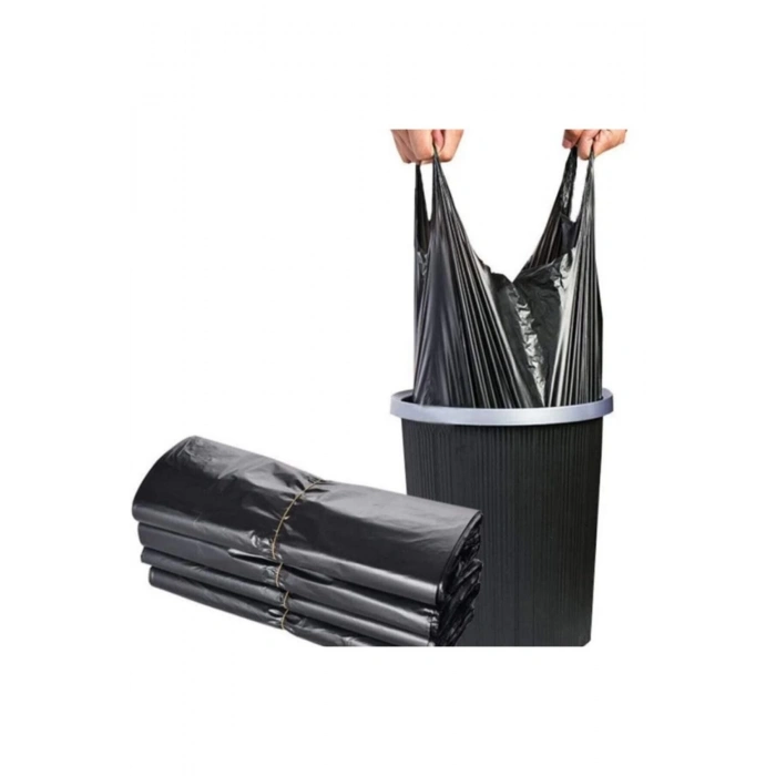 Hışır Atlet Poşet Renk Siyah Orta Boy 28x50 Cm 1 Kg