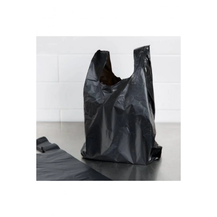 Hışır Atlet Poşet Renk Siyah Orta Boy 28x50 Cm 1 Kg