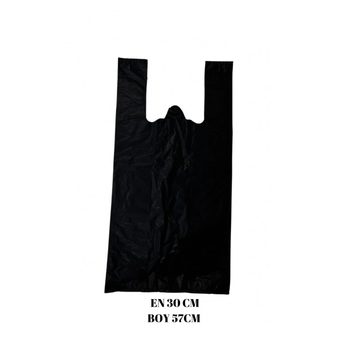 Hışır Kalın Siyah Atlet Poşet Büyük Boy 1 Kg