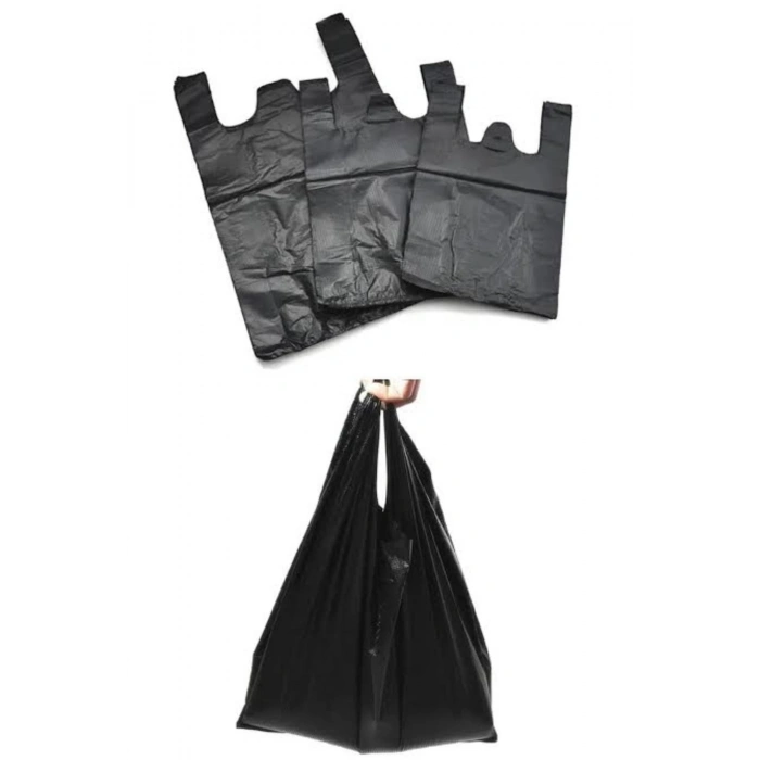 Hışır Kalın Siyah Atlet Poşet Büyük Boy 1 Kg