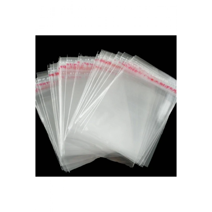 Jelatin Bantlı Şeffaf Poşet 35cmx50cm 10lu