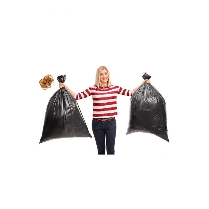 Jumbo Boy Rulo Çöp Poşeti 80x110 Cm Çöp Torbası 10lu 20 Paket (200 ADET)