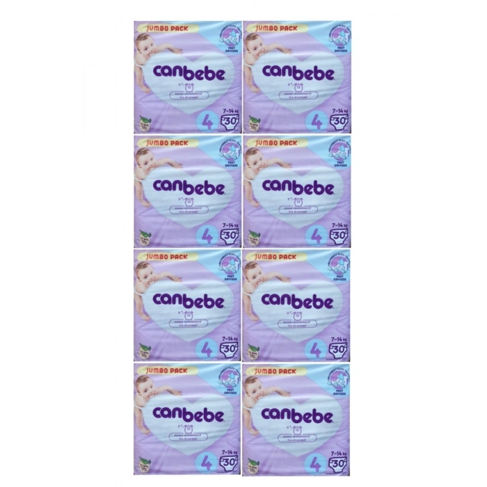 Jumbo Paket 4 Numara 240 Adet Bebek Bezi