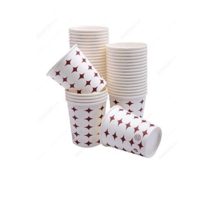 Karton Bardak 100 Adet Kullan At Kağıt Bardak 1. Kalite Pet Bardak