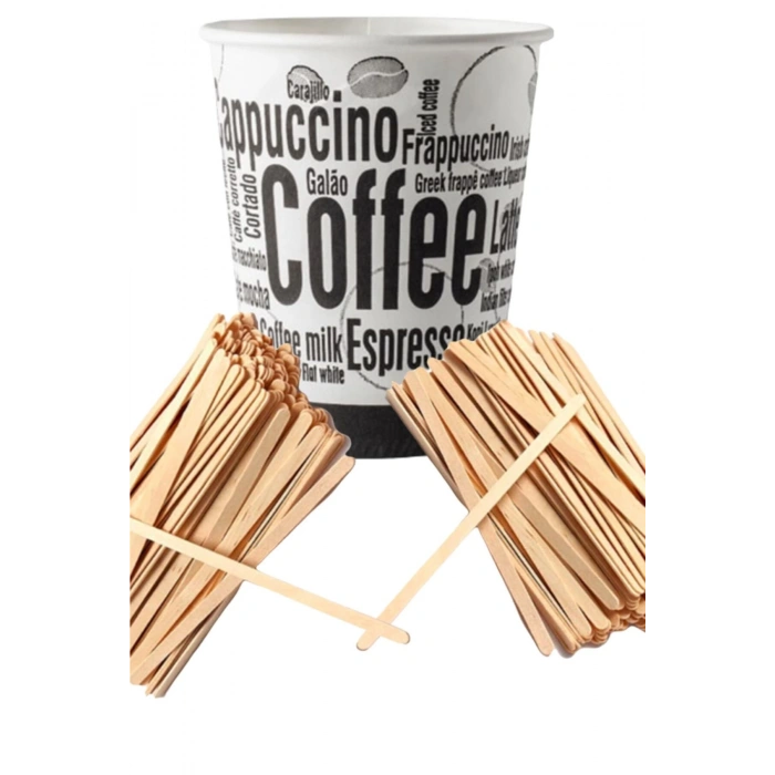 Karton Bardak 7oz Adet :1000+ahşap Karıştırıcı Poşet Adet :1000