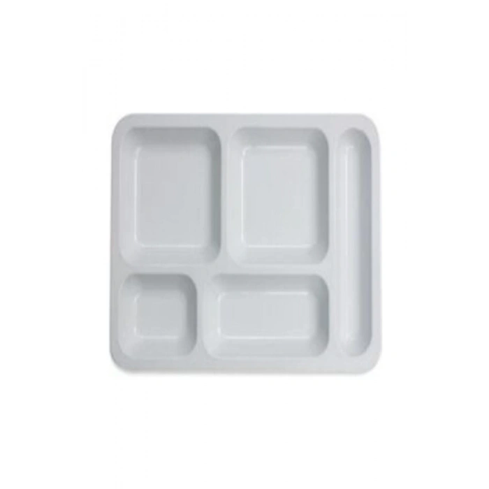 Kırılmaz Plastik Tabldot Tabak 5 Gözlü