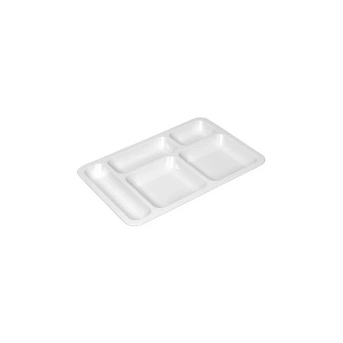 Kırılmaz Plastik Tabldot Tabak 5 Gözlü A Kalite 10 Adet