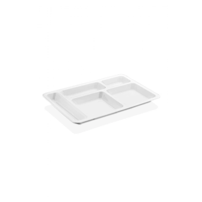 Kırılmaz Tabldot Tabağı Polikarbon Beyaz Tabilot 10lu Paket