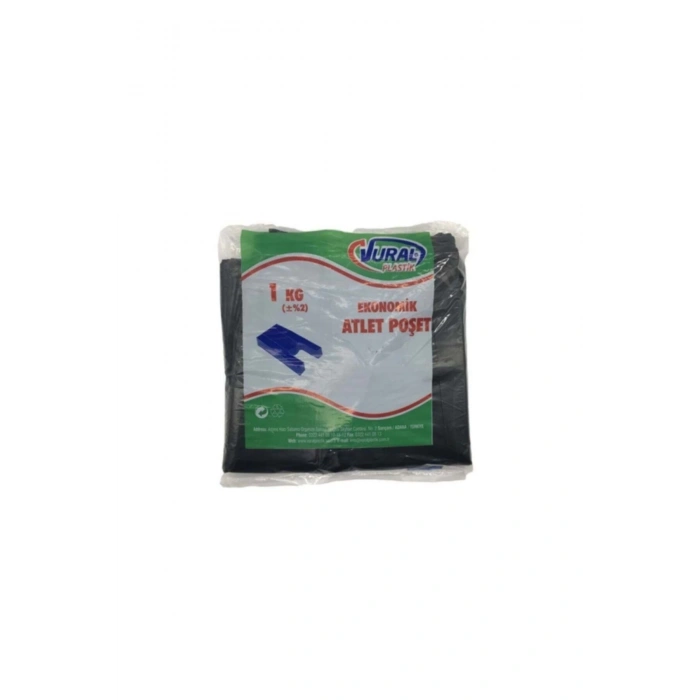 Küçük Boy Siyah Ekonomik Atlet Poşet 25x42 1 kg