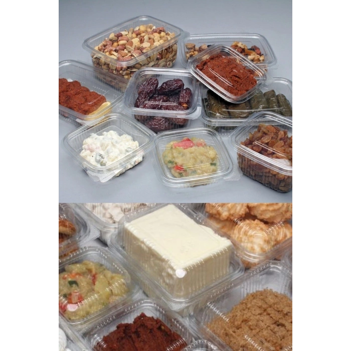 Kullan At Tek Kullanımlık Plastik Kapaklı Kase 1000 Gr 25 Adet Sızdırmaz Plastik Kap 1 Kg