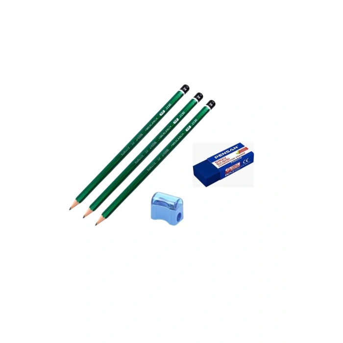 Kurşun Kalem + Silgi+kalemtraş Seti