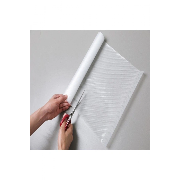 Masa Raf Örtüsü Kaymaz Tabanlı Şeffaf Dolap Çekmece Buzdolabı Raf Örtüsü