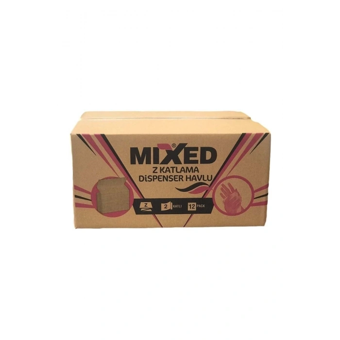 Mıxed Z Katlama Dispencer Havlu 100lü 12 Paket