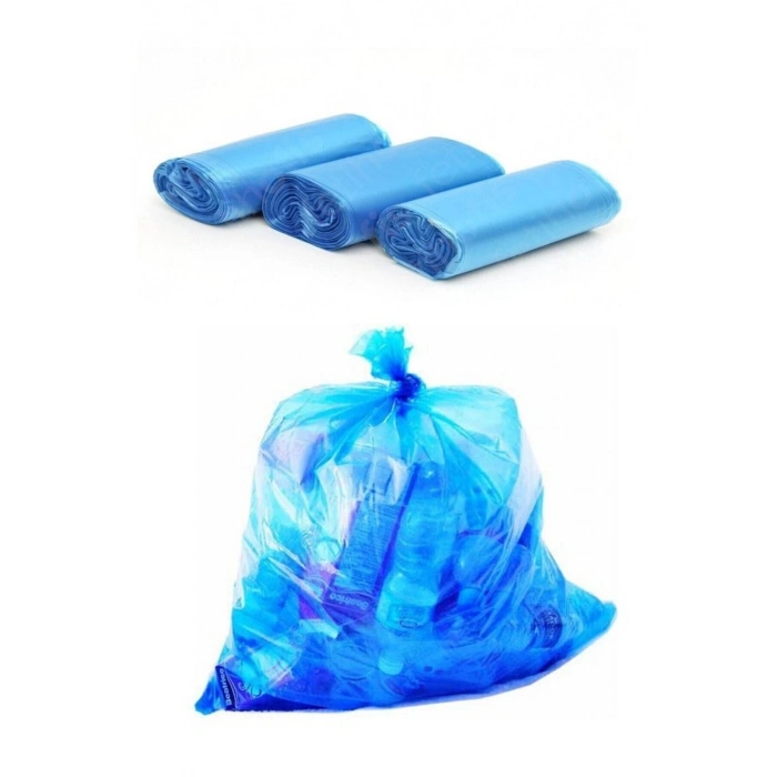 Orta Boy 55x60 Çöp Torbası Poşeti Mavi 1 Rulo 20 Adet Rulo Poşet