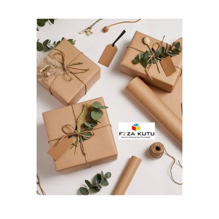Paket Kağıdı Kraft Kağıt Ambalaj Kağıdı Hediye Kağıdı Yılbaşı Çeyiz Paketleme Kağıt 70x100 (10 ADET)