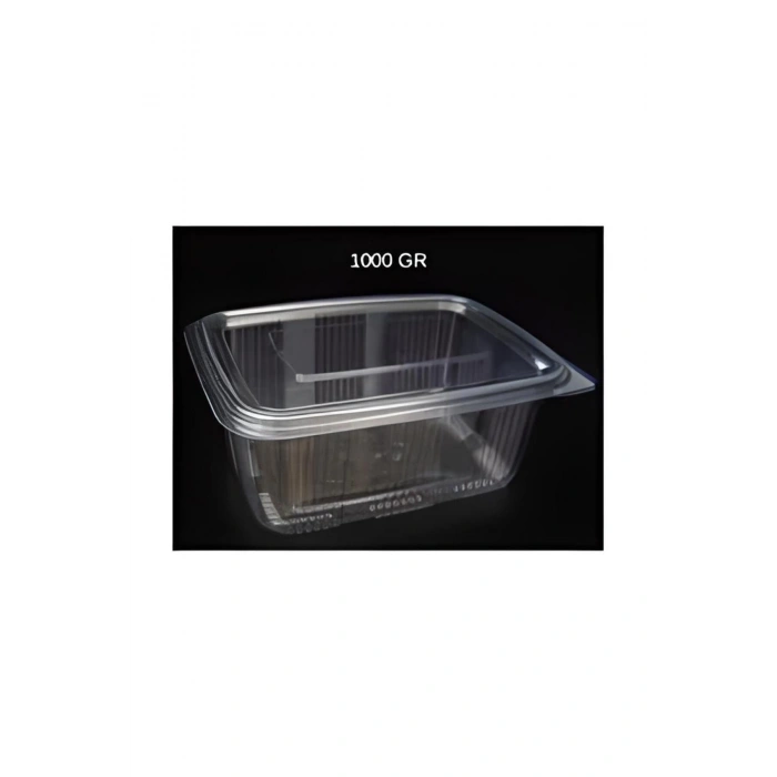 Plastik Sızdırmaz Kap 1000 gr 100 Adet Şeffaf Saklama Kabı Kullan At Kase