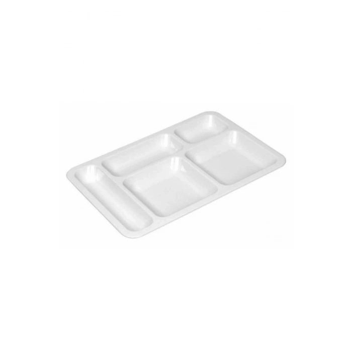 Polikarbon (KIRILMAZ) 5 Gözlü Tabldot Tepsi 40 Lı Paket