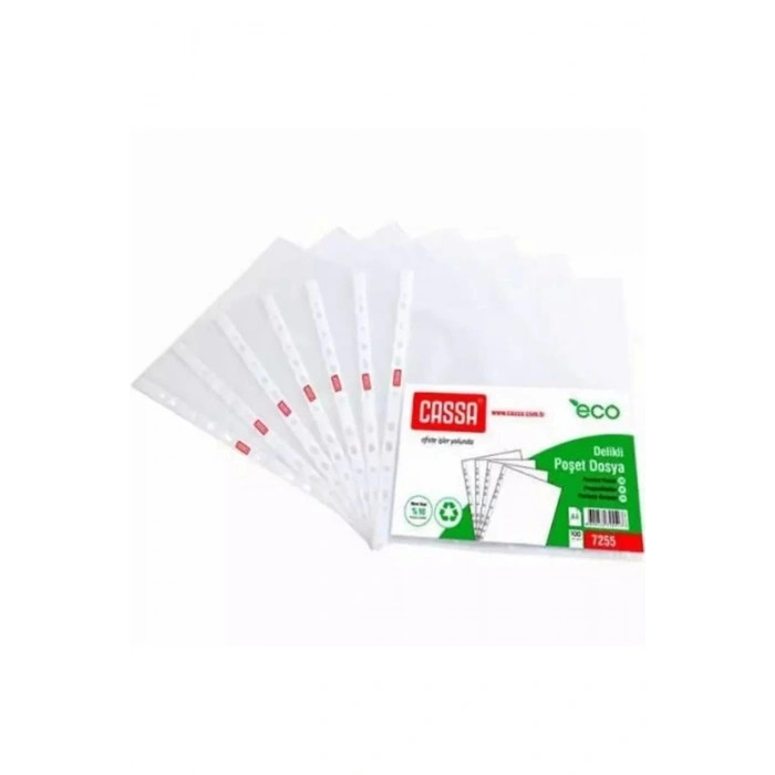 Poşet Dosya Eco 35 Mic 100 Lü A4 Şeffaf 7255