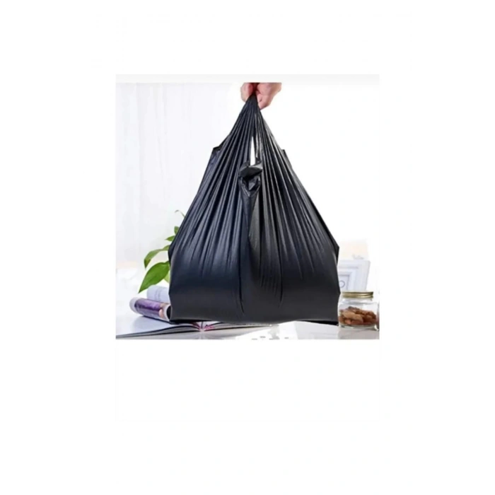 Poşet Hışır Siyah Atlet Poşet Küçük Boy 5kg Market Manav Poşeti Çöp Poşeti