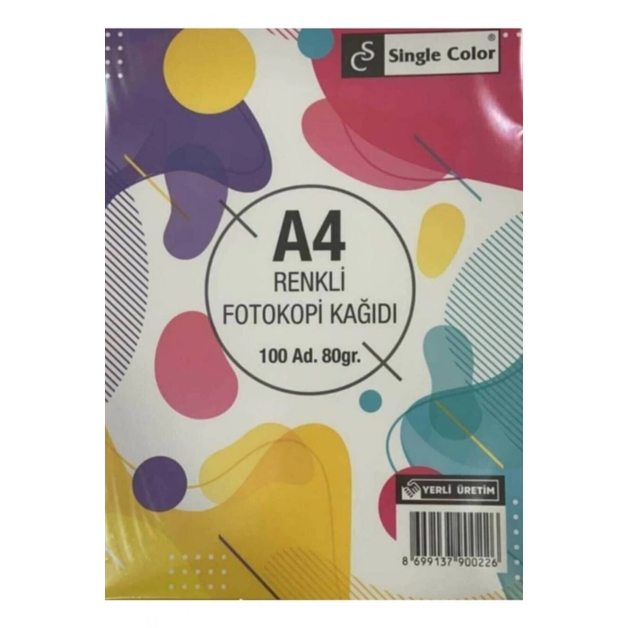 Renkli Fotokopi Kağıdı 100lü 80gr