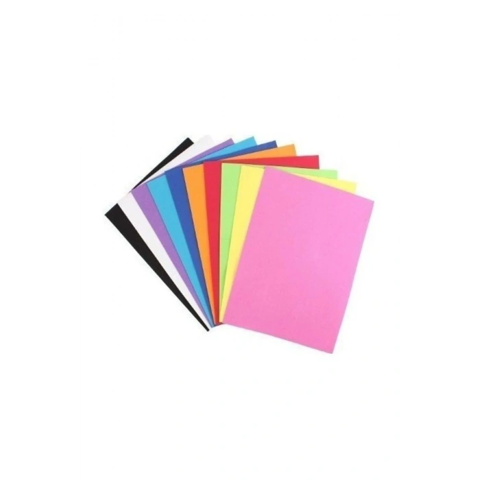 Renkli Fotokopi Kağıdı 50li Karışık Renkli A4 Kağıdı 80 Gram 50 Yaprak 1.Kalite Kağıt Hobi Tasarım